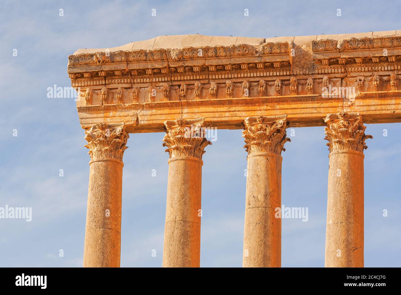 Tempio di Giove, Baalbek, Bekaa Valley, Libano Foto Stock