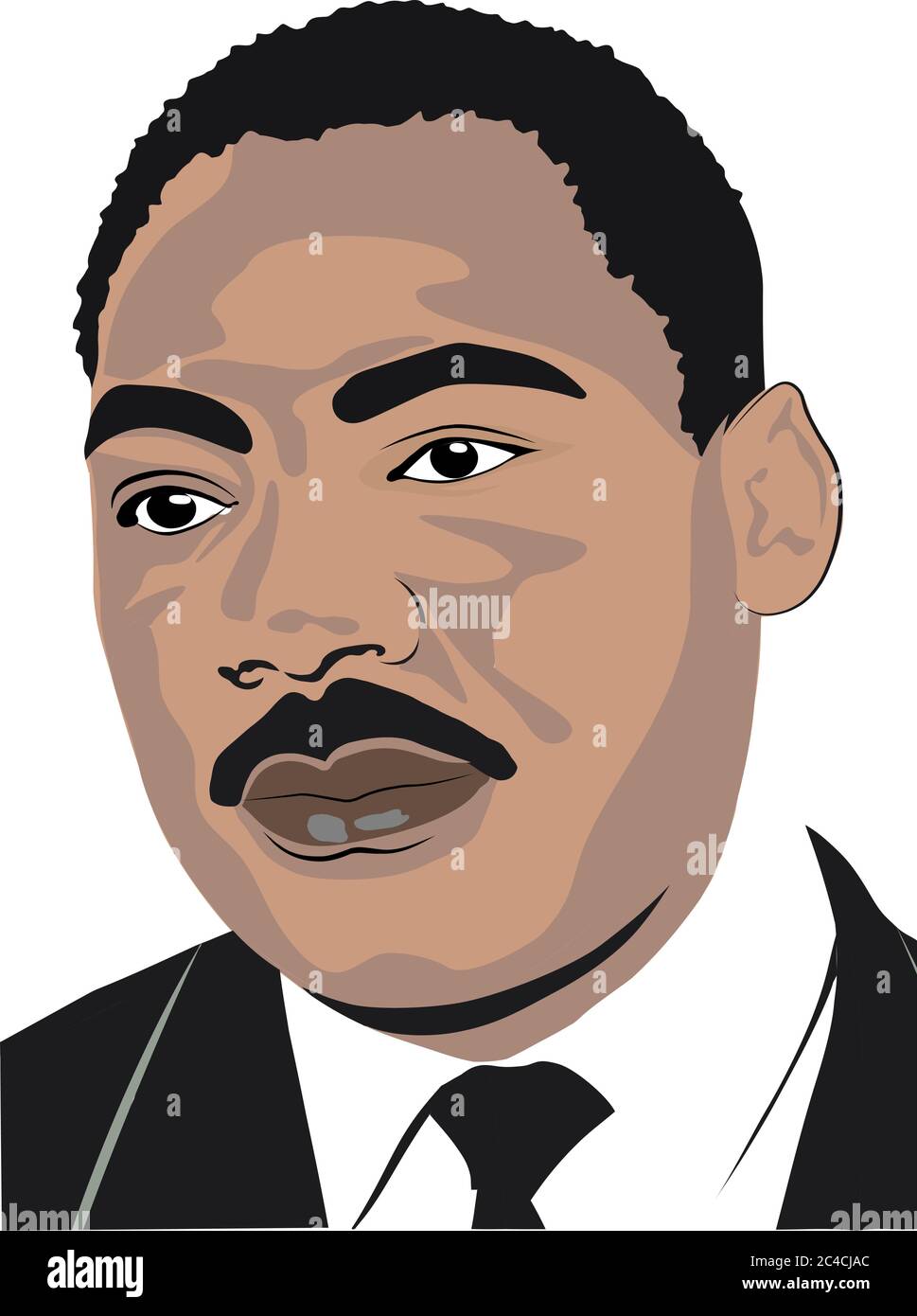 MLK Martin Luther King Jr. Biglietto di auguri di giorno sfondo. Ho una citazione ispiratrice da sogno. Martin Luther Jr. Re Ritratto. Martin Luther King Jr Illustrazione Vettoriale