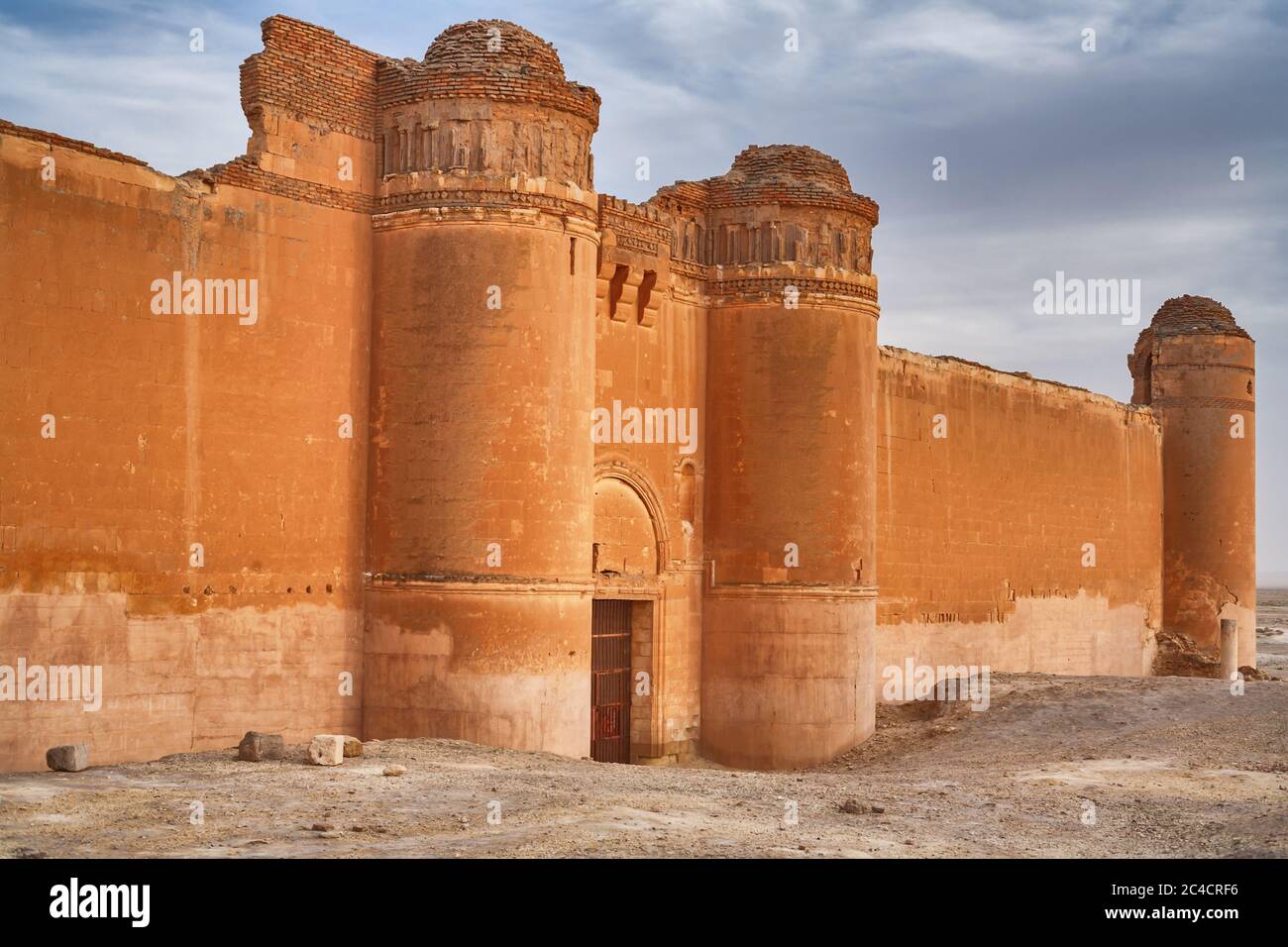Qasr al-Heer al-Sharqi, palazzo di Umayyad califfh Hisham ibn Abd al-Malik, 743, Siria Foto Stock
