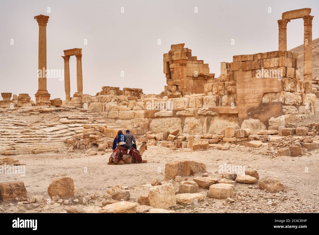 Rovine di Palmyra antica, Tadmur, Siria Foto Stock
