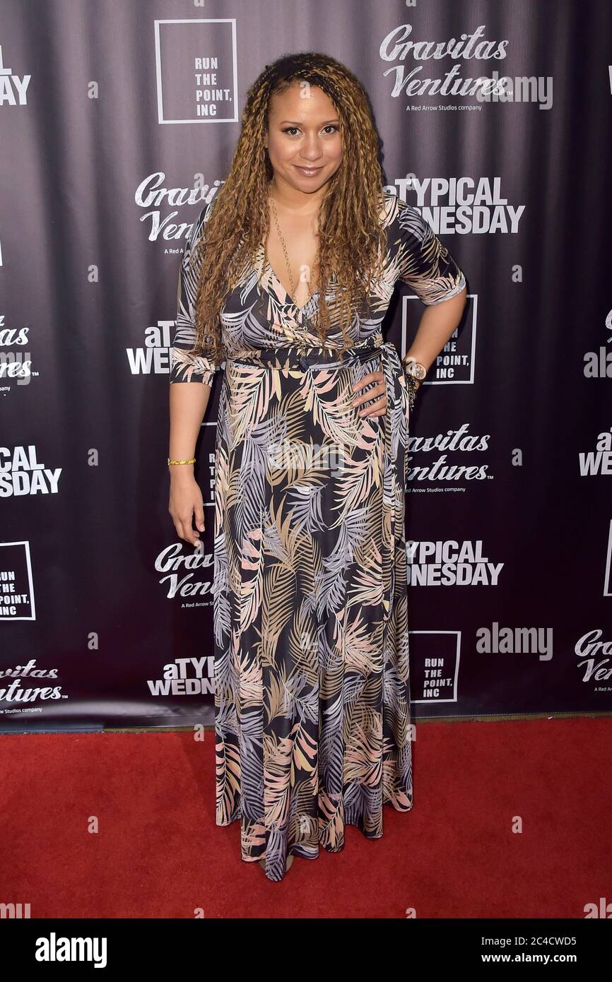 Los Angeles, Stati Uniti. 24 Giugno 2020. Tracie Thoms alla prima del film 'Atipic Wednesday' al Teatro Montalban Rooftop Cinema. Los Angeles, 24 giu 2020 | utilizzo in tutto il mondo Credit: dpa/Alamy Live News Foto Stock