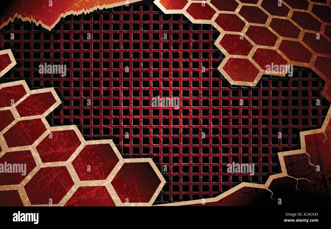 Sfondo astratto. Modello di progettazione esagonale. Vettore e illustrazione. Illustrazione Vettoriale
