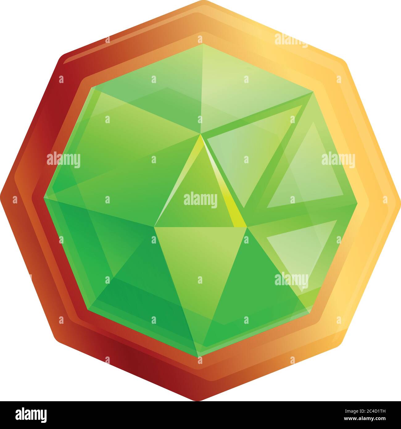 Icona gioielleria verde. Cartoon di icona vettore gioielliere verde per il web design isolato su sfondo bianco Illustrazione Vettoriale