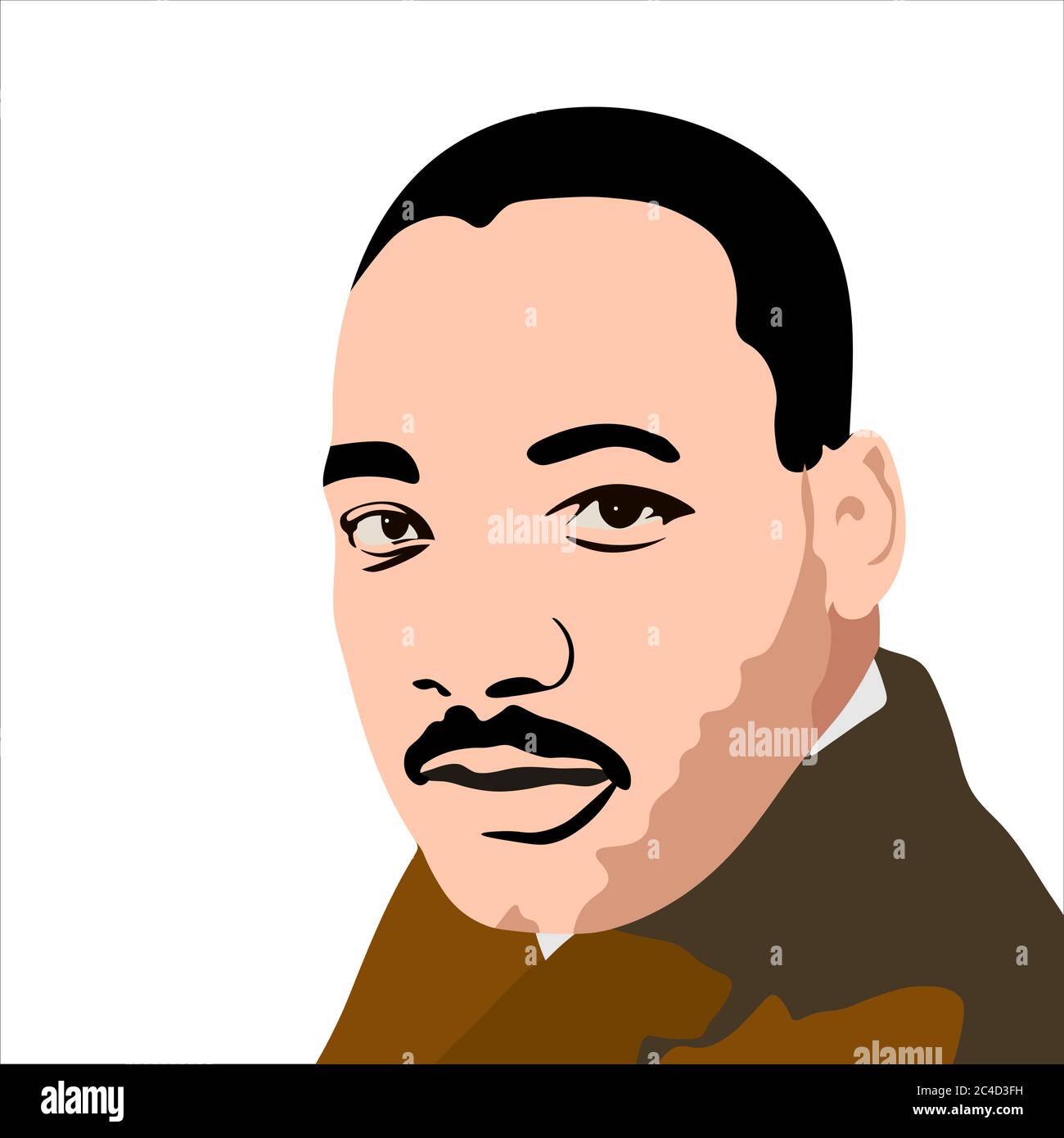 Martin Luther King Jr. Biglietto di auguri di giorno sfondo. Ho una citazione ispiratrice da sogno. Martin Luther Jr. Re Ritratto Illustrazione Vettoriale
