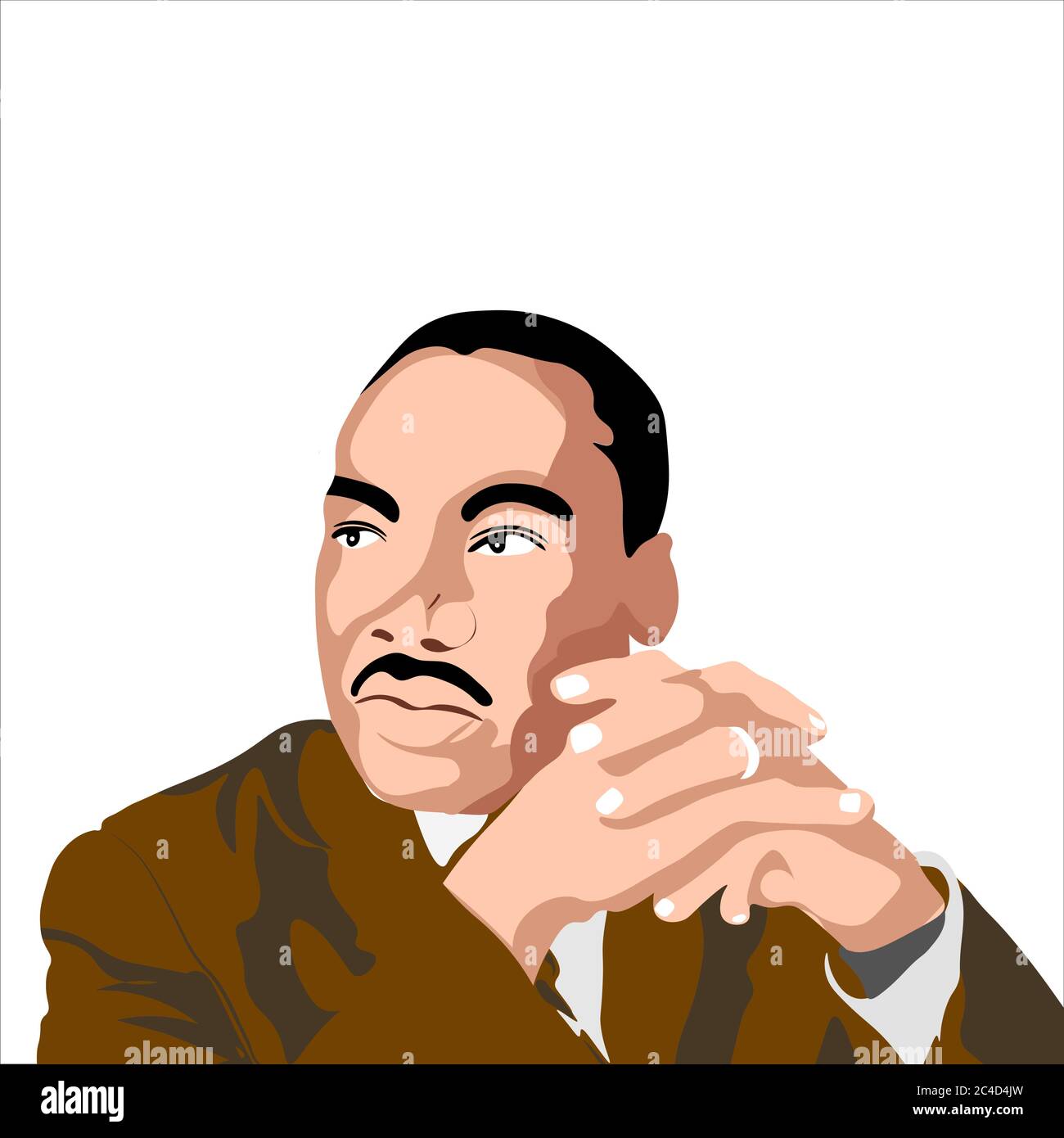 Martin Luther King Jr. Biglietto di auguri di giorno sfondo. Ho una citazione ispiratrice da sogno. Martin Luther Jr. Re Ritratto Illustrazione Vettoriale