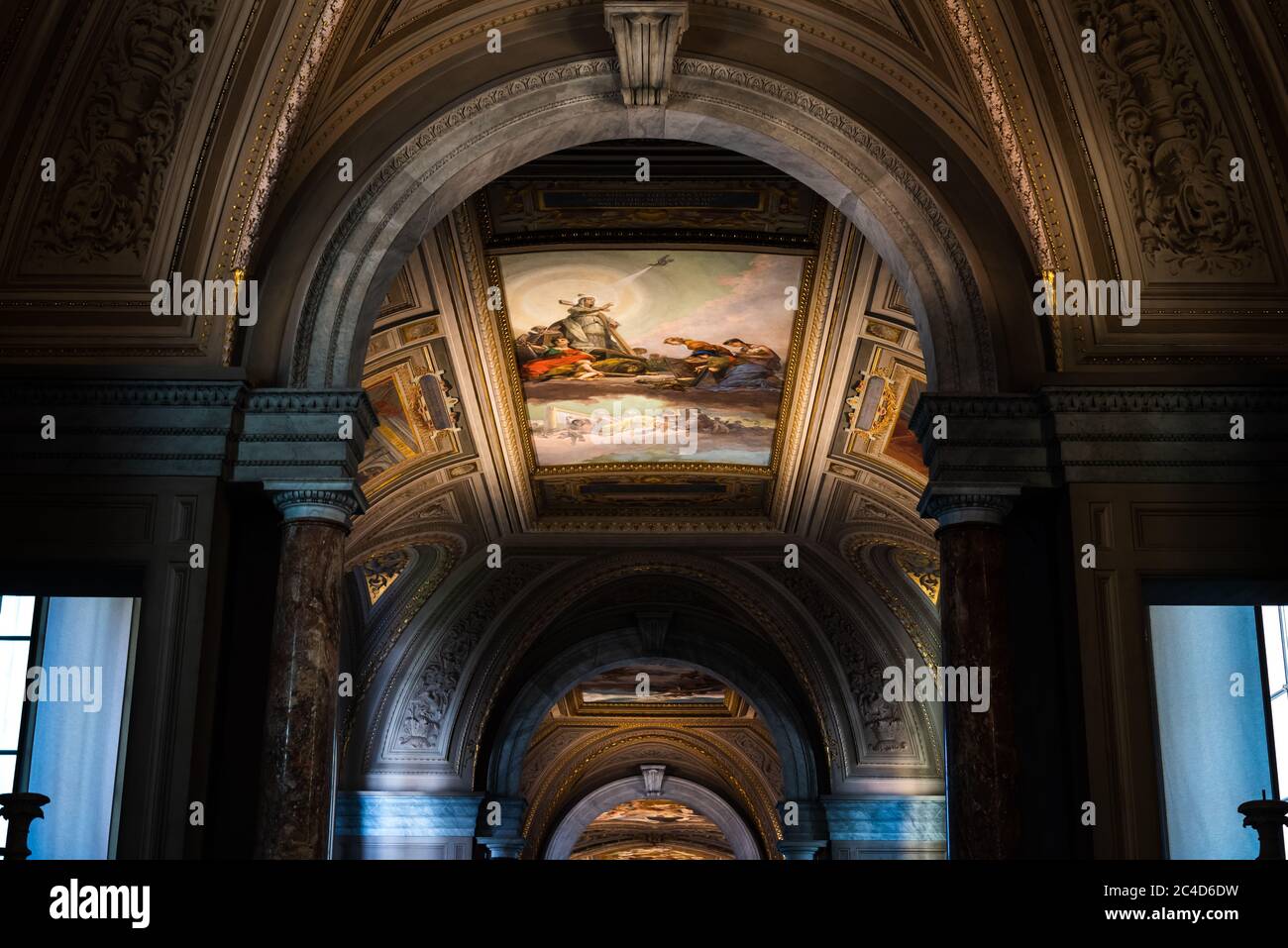 Roma, ITALIA - 16 Novembre 2017 : soffitto dipinto in Vaticano a Roma, Italia Foto Stock