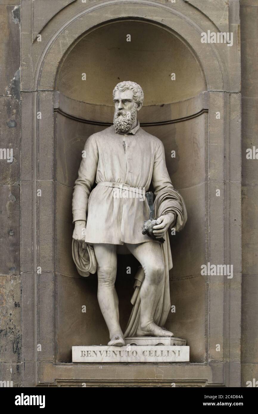 anatomista, antico, architettura, arte, artista, benvenuto, benvenuto cellini, bronzo, cellini, classico, classico, cultura, dettaglio, europa, esterno, f Foto Stock