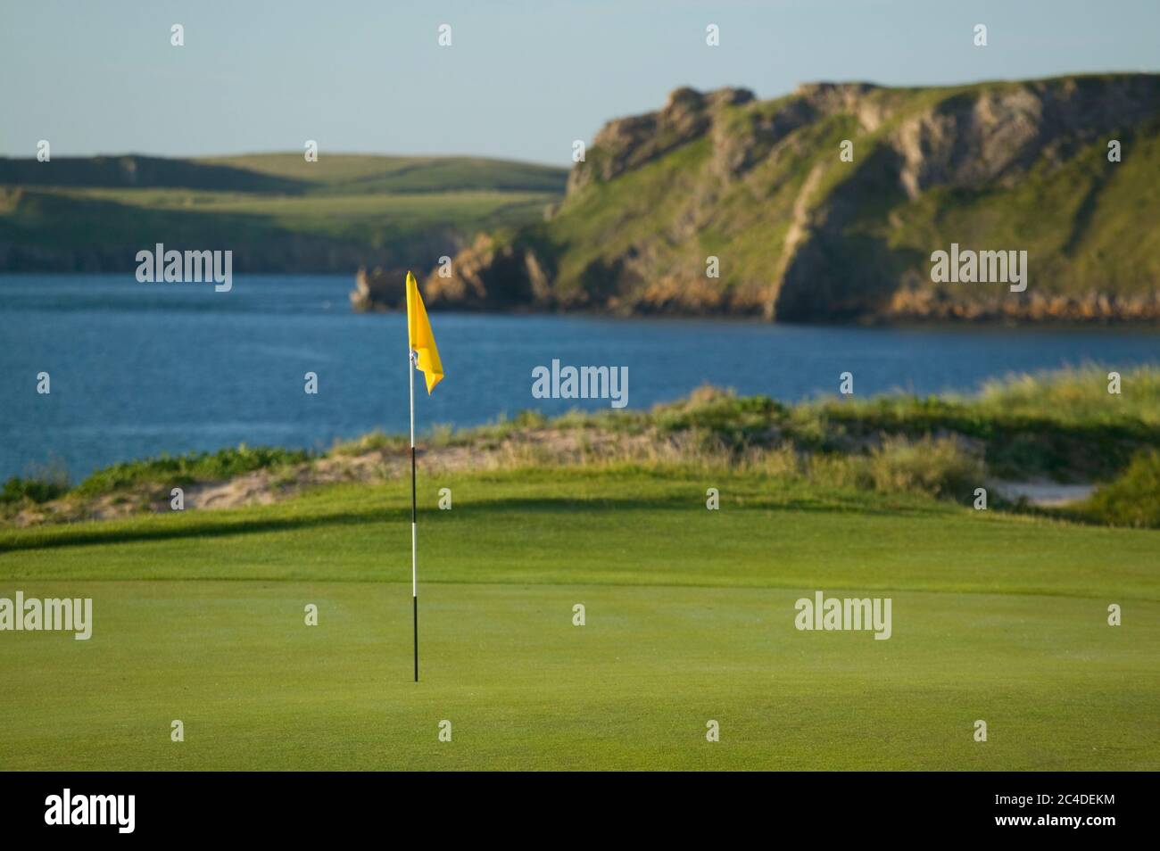 Links Golf Course Tenby Pembrokeshire Galles Foto Stock