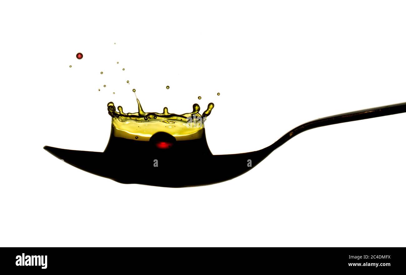 riepilogo della foto di collisione con gocce d'acqua Foto Stock