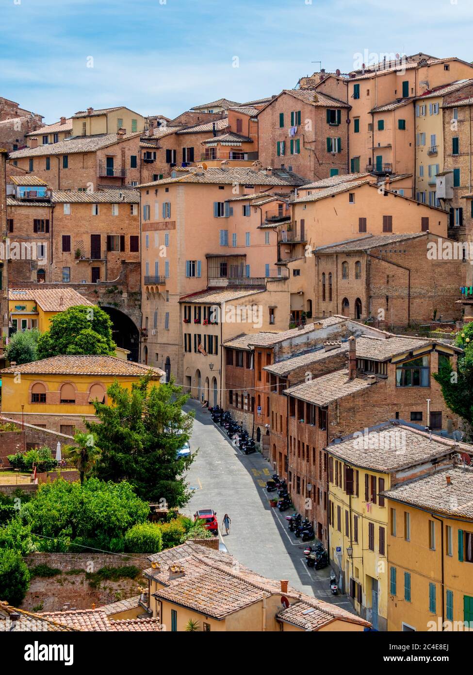 Proprietà residenziali tradizionali. Siena. Italia Foto Stock