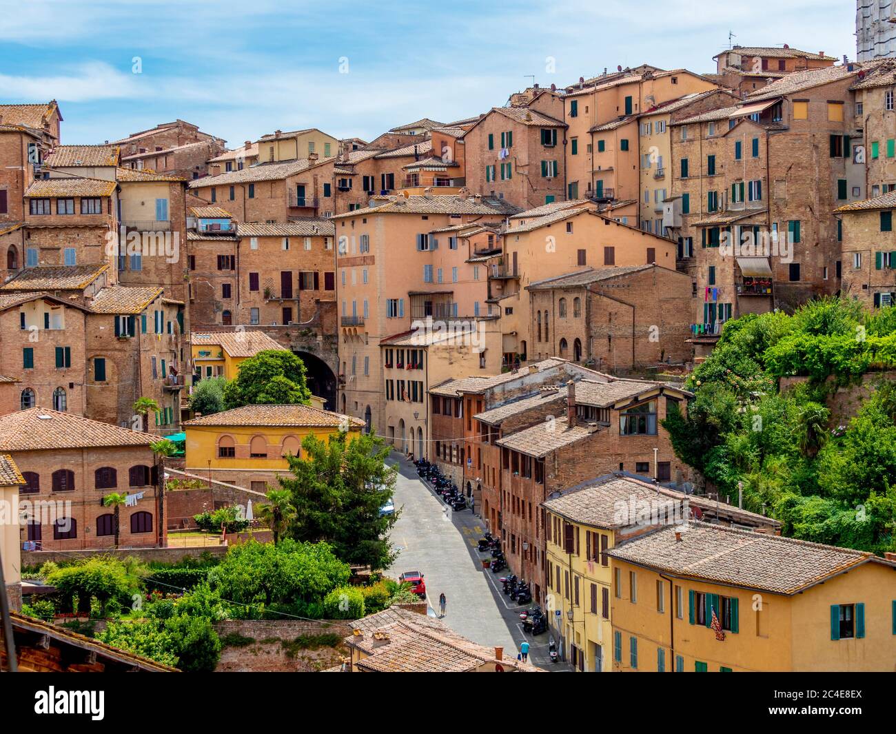 Proprietà residenziali tradizionali. Siena. Italia Foto Stock