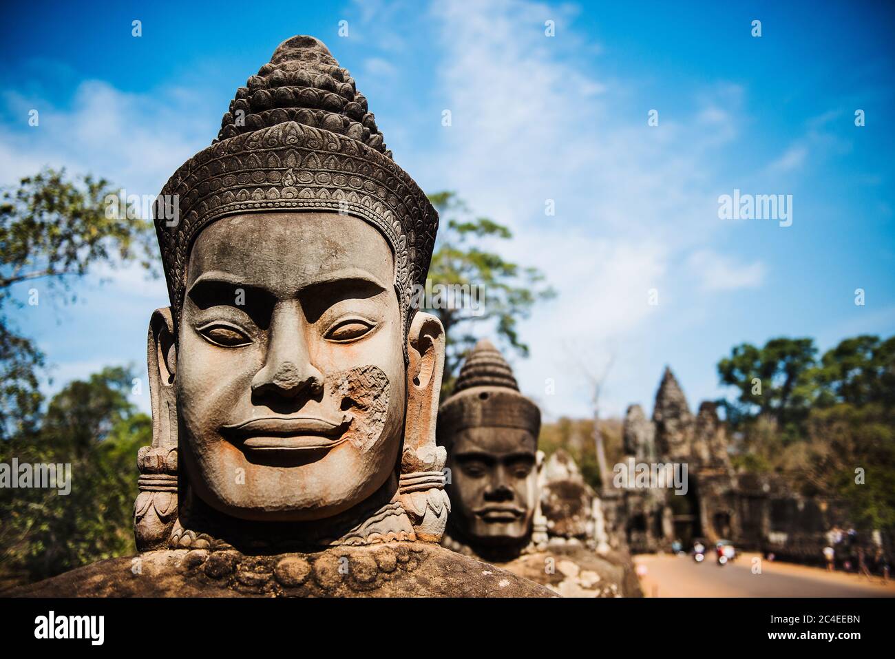 Statua di buddha in Angkor wat, Siem Reap, cambogia, Sud-est asiatico Foto Stock