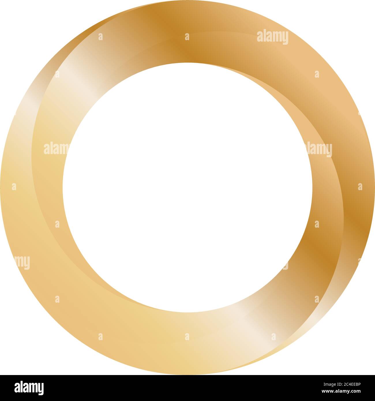 Design anello in oro. Icona orbita. Illustrazione vettoriale. Illustrazione Vettoriale