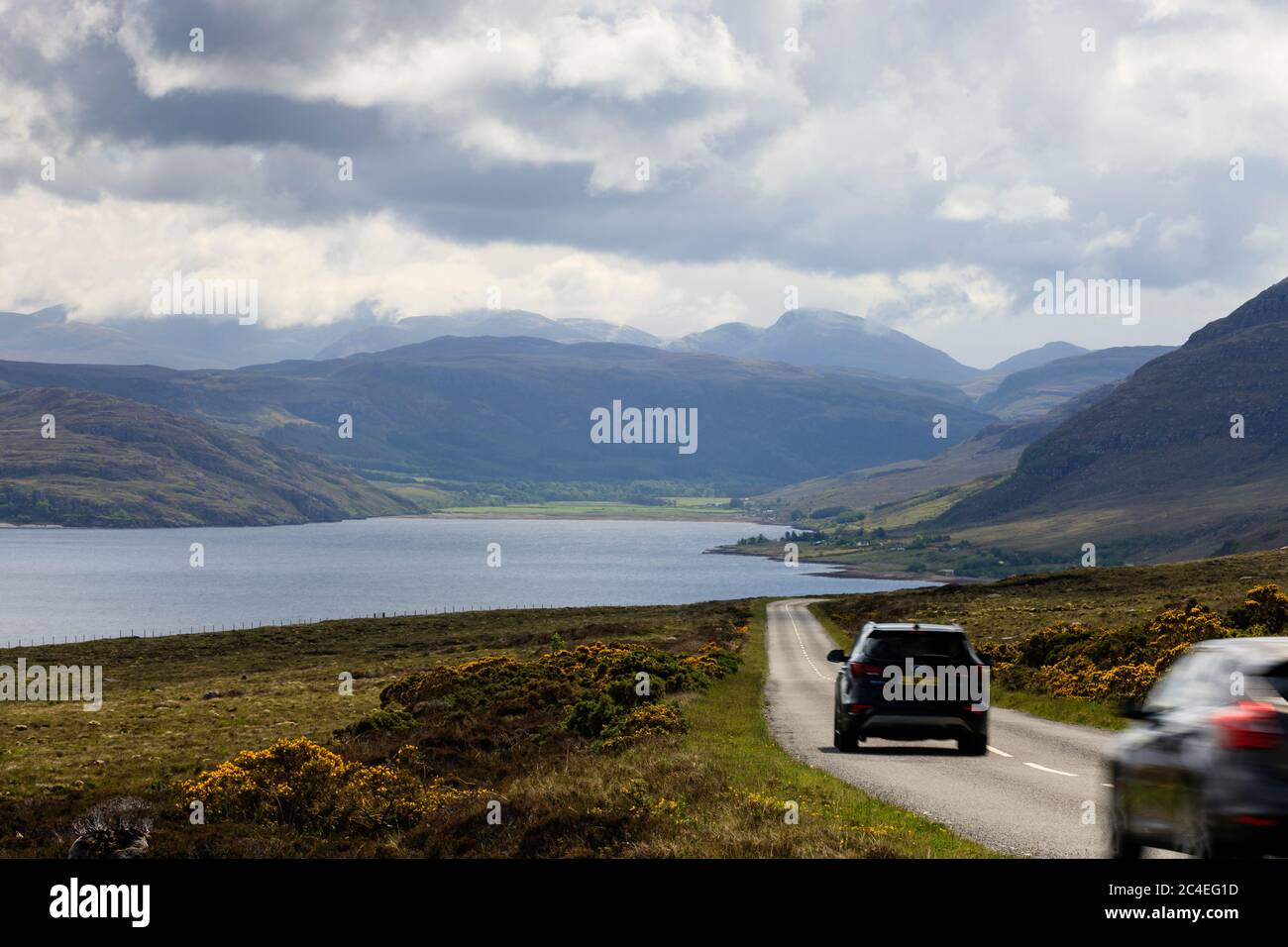A832 Little Loch Broom Garve Ross-shire Highland Scozia Foto Stock