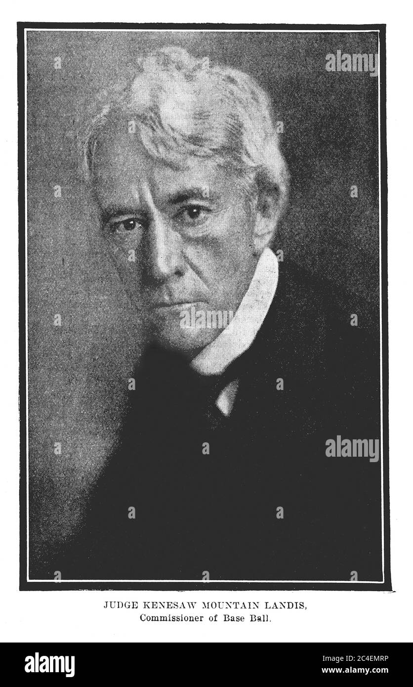 Giudice Kennesaw Mountain Landis, Commissario di baseball, A.G. Spalding & Bros., American Sports Publishing Company, 1922 Foto Stock