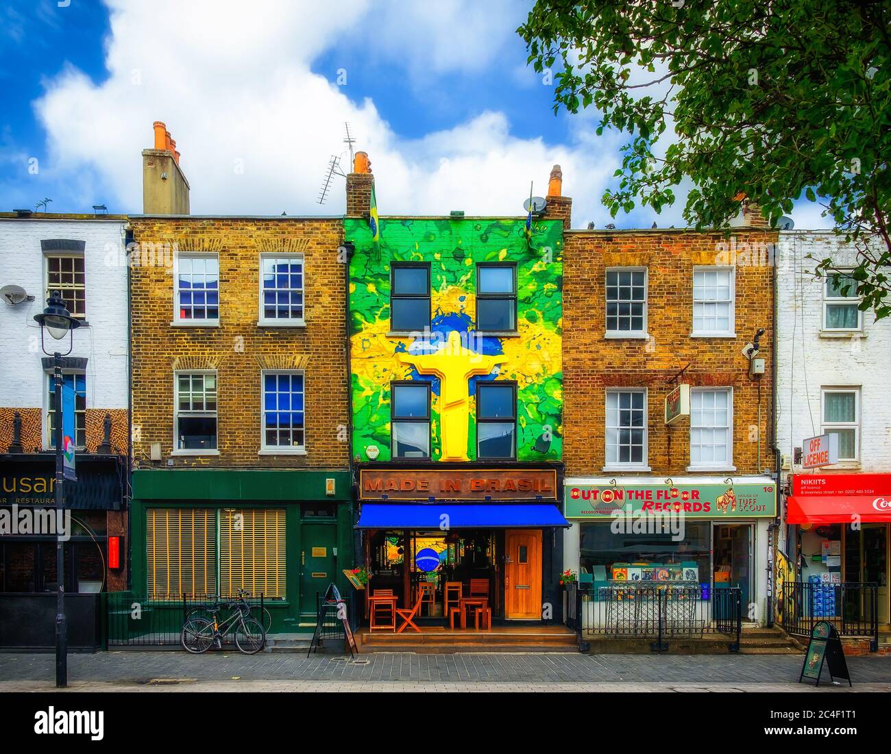 Londra, UK, ago 2019, vista delle aziende locali a Inverness Street Market, Camden Market Foto Stock