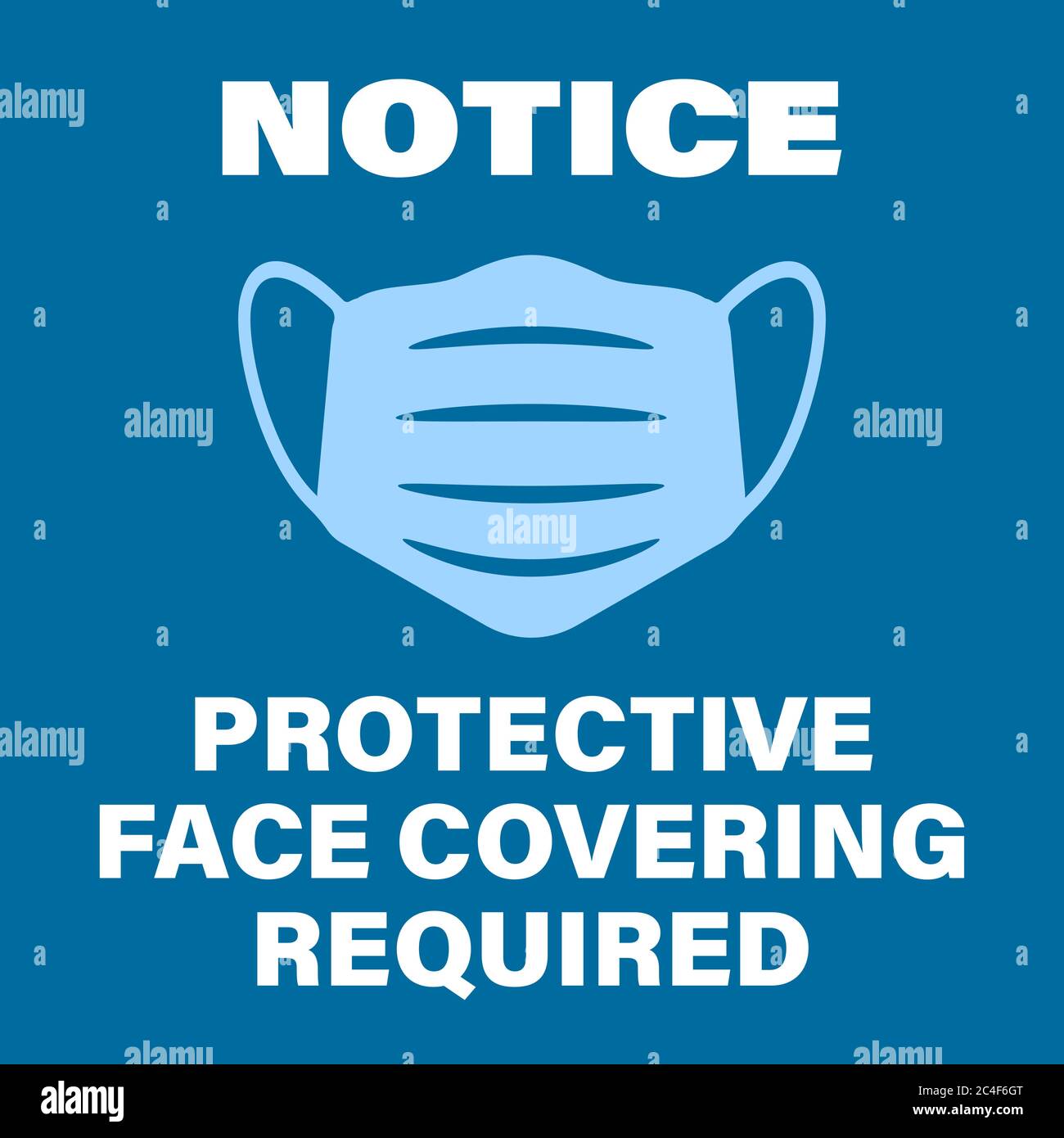 blu copertura protettiva del viso segno richiesto con maschera facciale simbolo illustrazione vettoriale Illustrazione Vettoriale