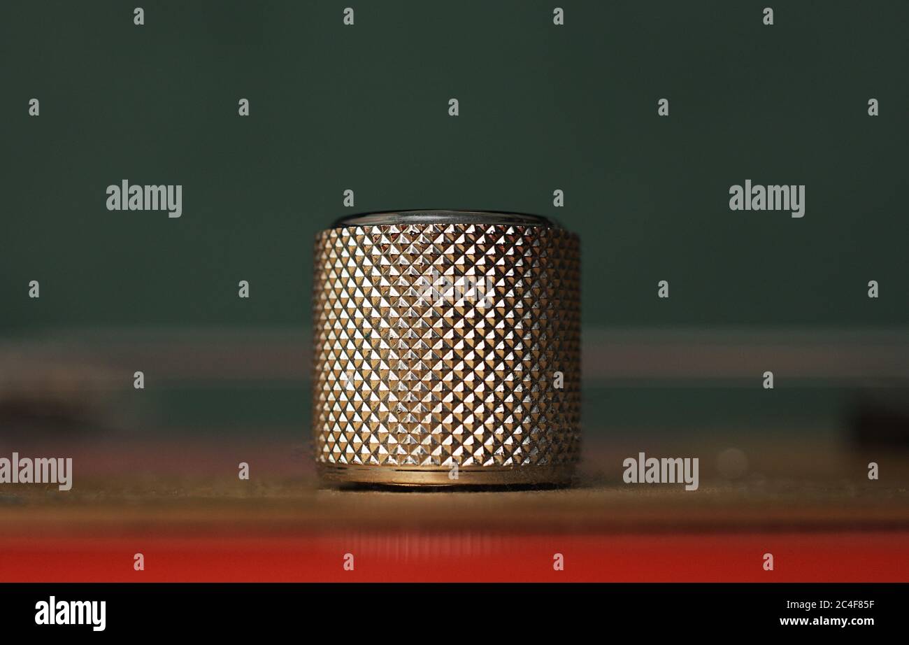 Primo piano della manopola del volume Foto Stock