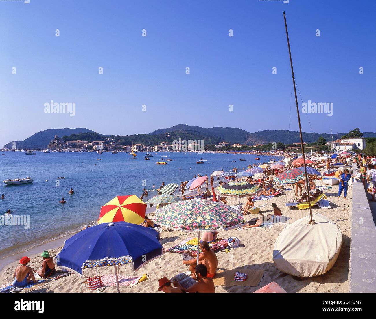 Vista mare, Marina di campo, Elba, Toscana, Italia Foto Stock