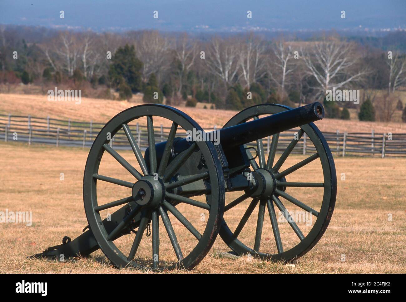 SHARPSBURG, MARYLAND, USA - cannone di artiglieria della Guerra civile al campo di battaglia nazionale di Antietam. Foto Stock