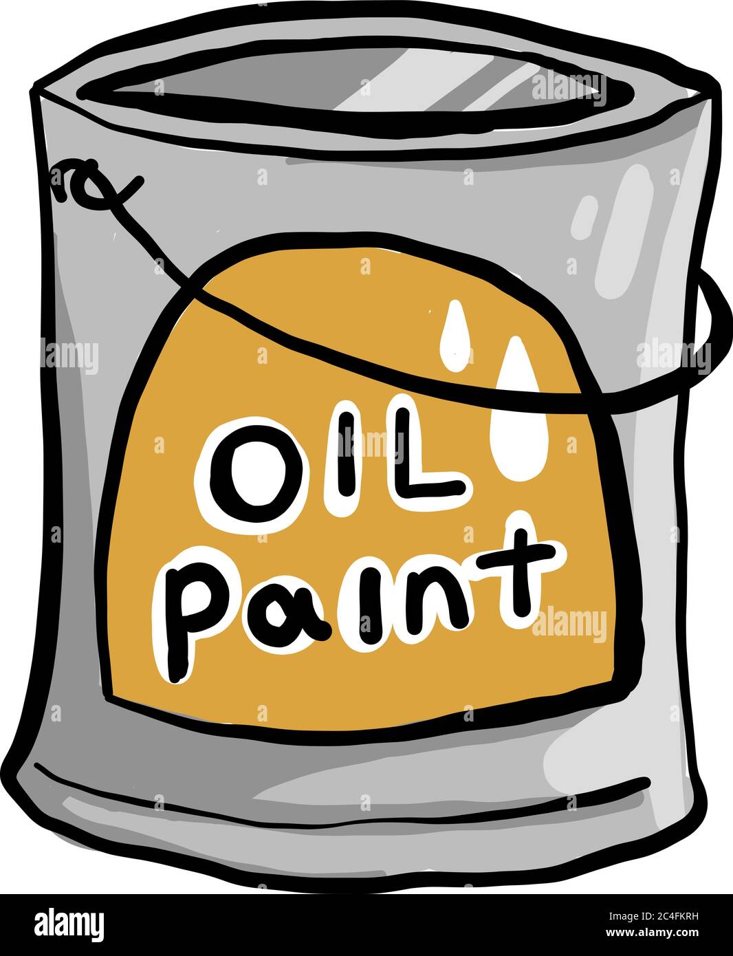 Olio vernice può, illustrazione, vettore su sfondo bianco Illustrazione Vettoriale