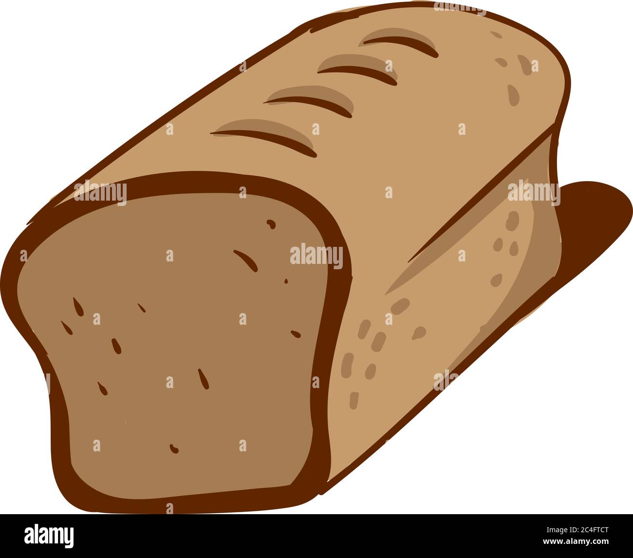 Pane marrone, illustrazione, vettore su sfondo bianco Illustrazione Vettoriale