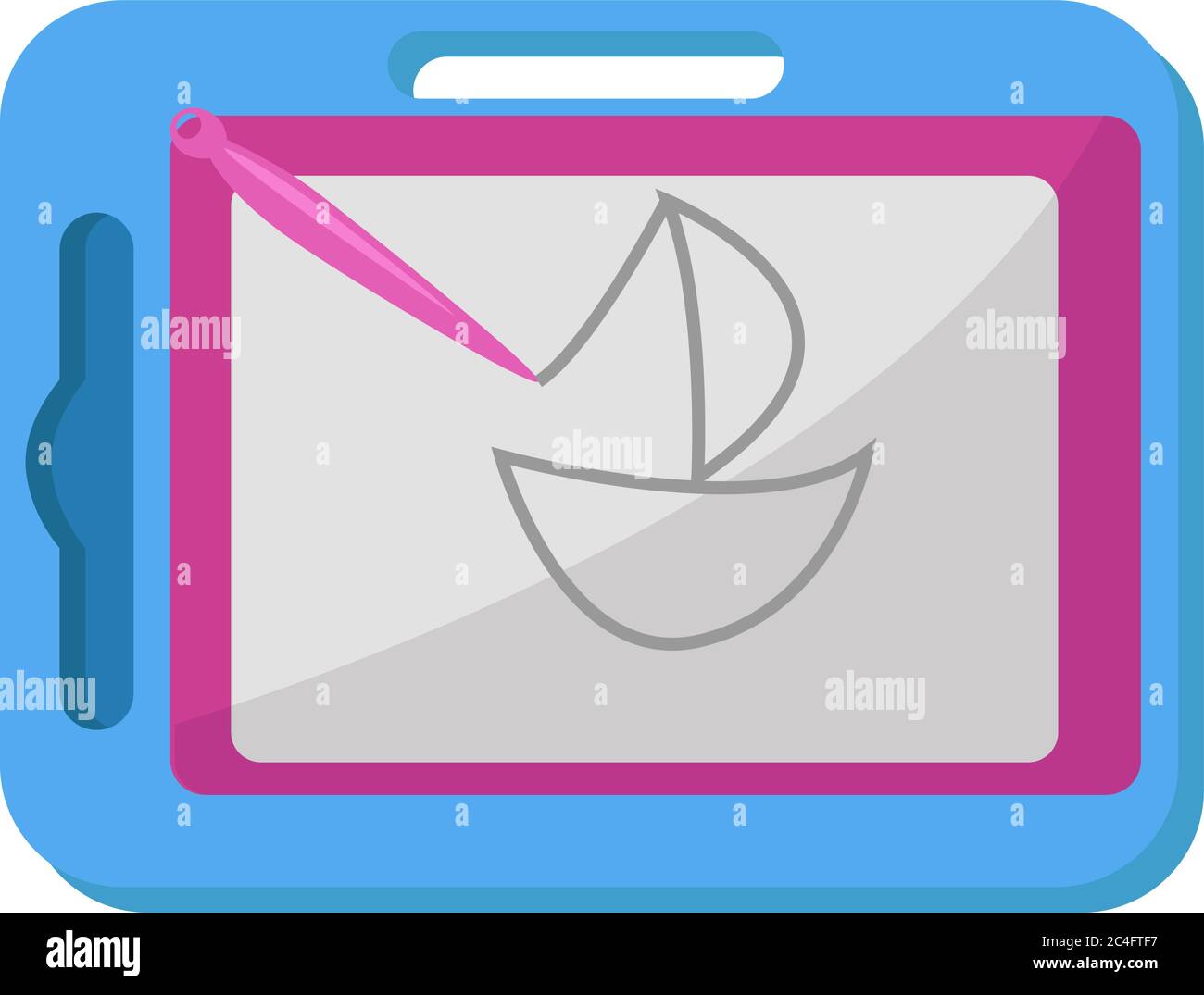 Scheda magnetica, illustrazione, vettore su sfondo bianco Illustrazione Vettoriale