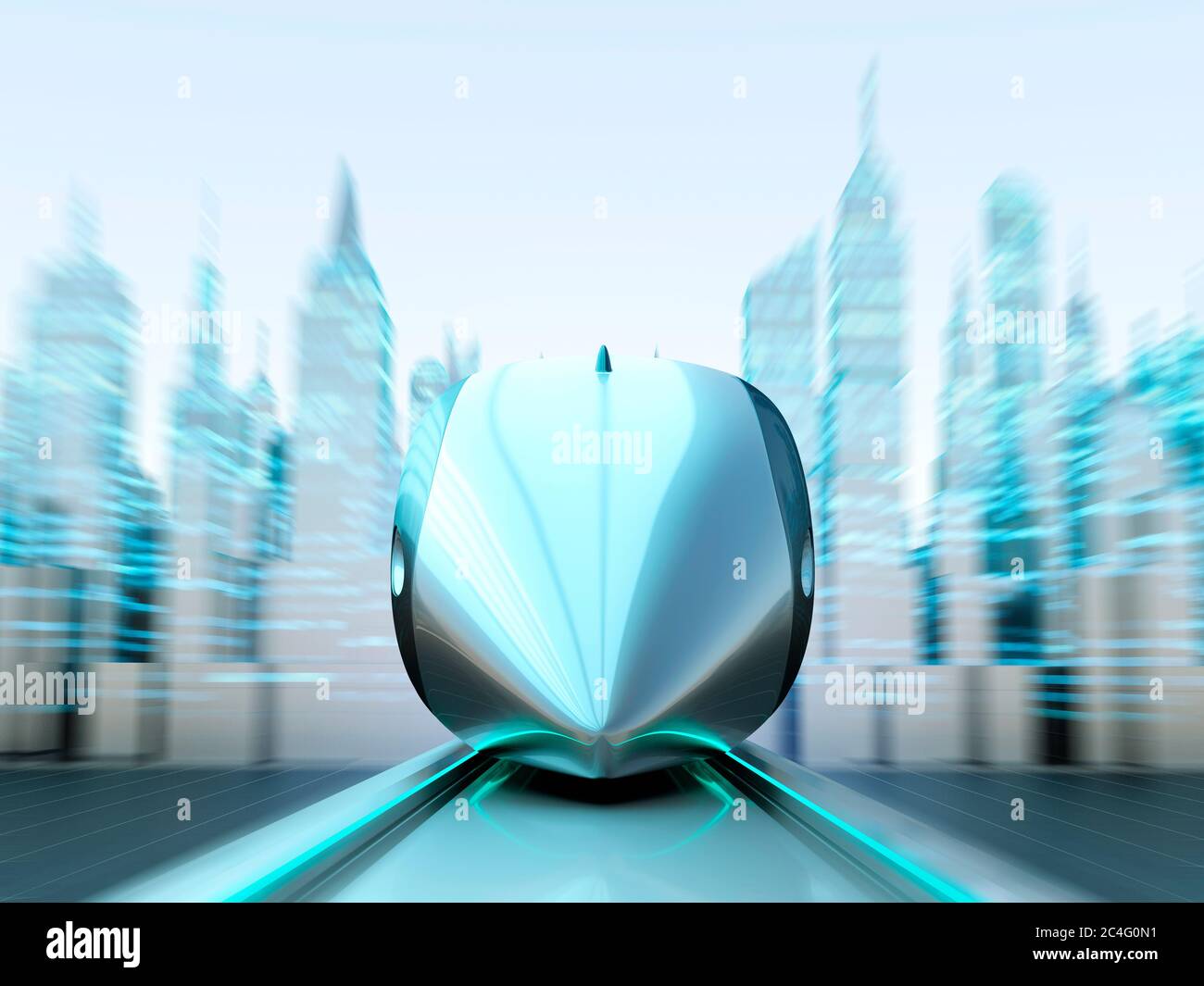 Treno ad alta velocità, illustrazione. Foto Stock