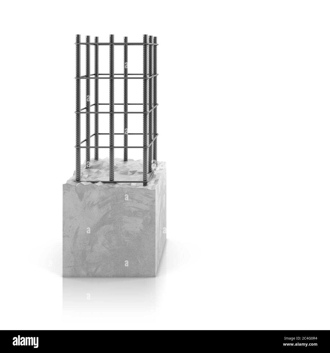 Cemento armato, illustrazione. Foto Stock