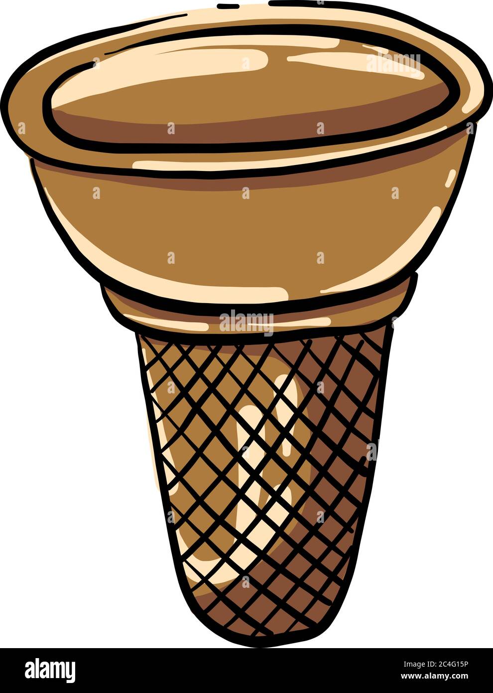 Waffle, illustrazione, vettore su sfondo bianco Illustrazione Vettoriale