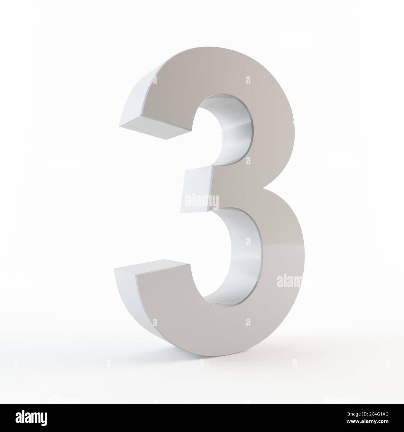 Numero 3D 3 Foto Stock