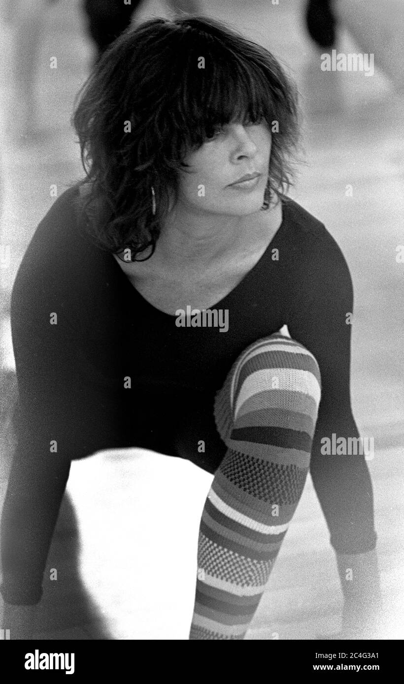 Attrice Ali McGraw all'allenamento di Jane fonda a Beverly Hills, CA, 1980 Foto Stock