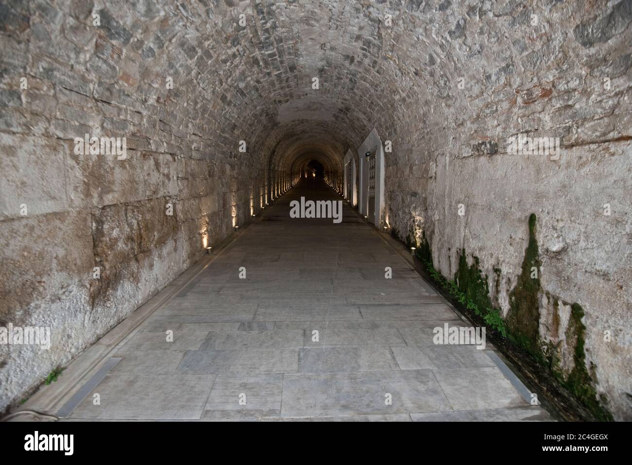 Tunnel dello Stadio Olimpico Panathenaic. Atene, Grecia Foto Stock
