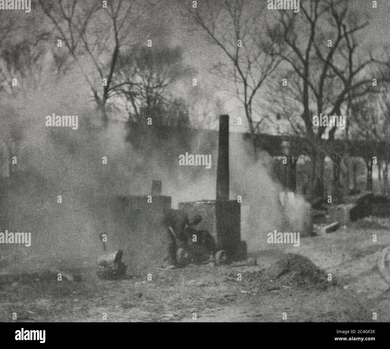 Lavoro di macchina fotografica: L'asfaltatrice; New York da Alfred Stieglitz, 1892 Foto Stock