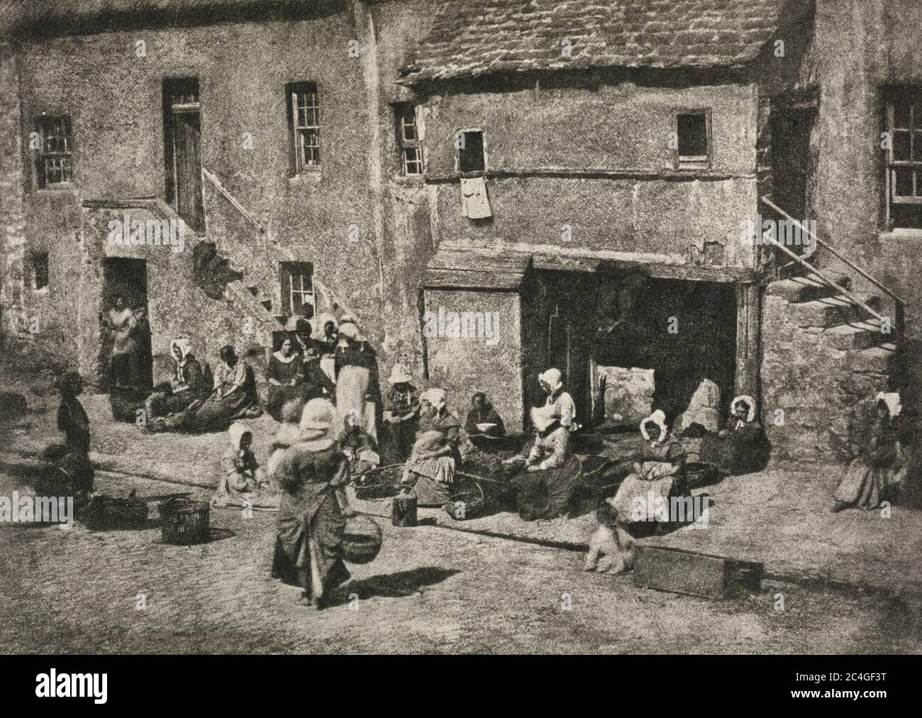 Lavoro della macchina fotografica: Pesca del Newhaven da David Octavius Hill e Robert Adamson, 1909 Foto Stock