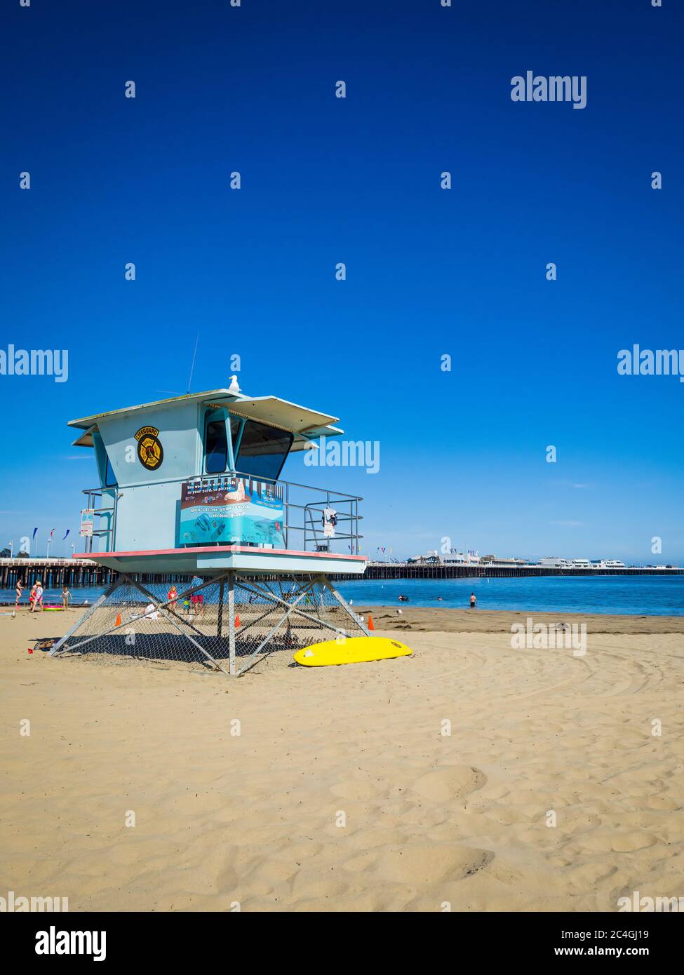 Santa Cruz California è conosciuta per lo stile di vita alternativo, la vela skate e il surf Foto Stock