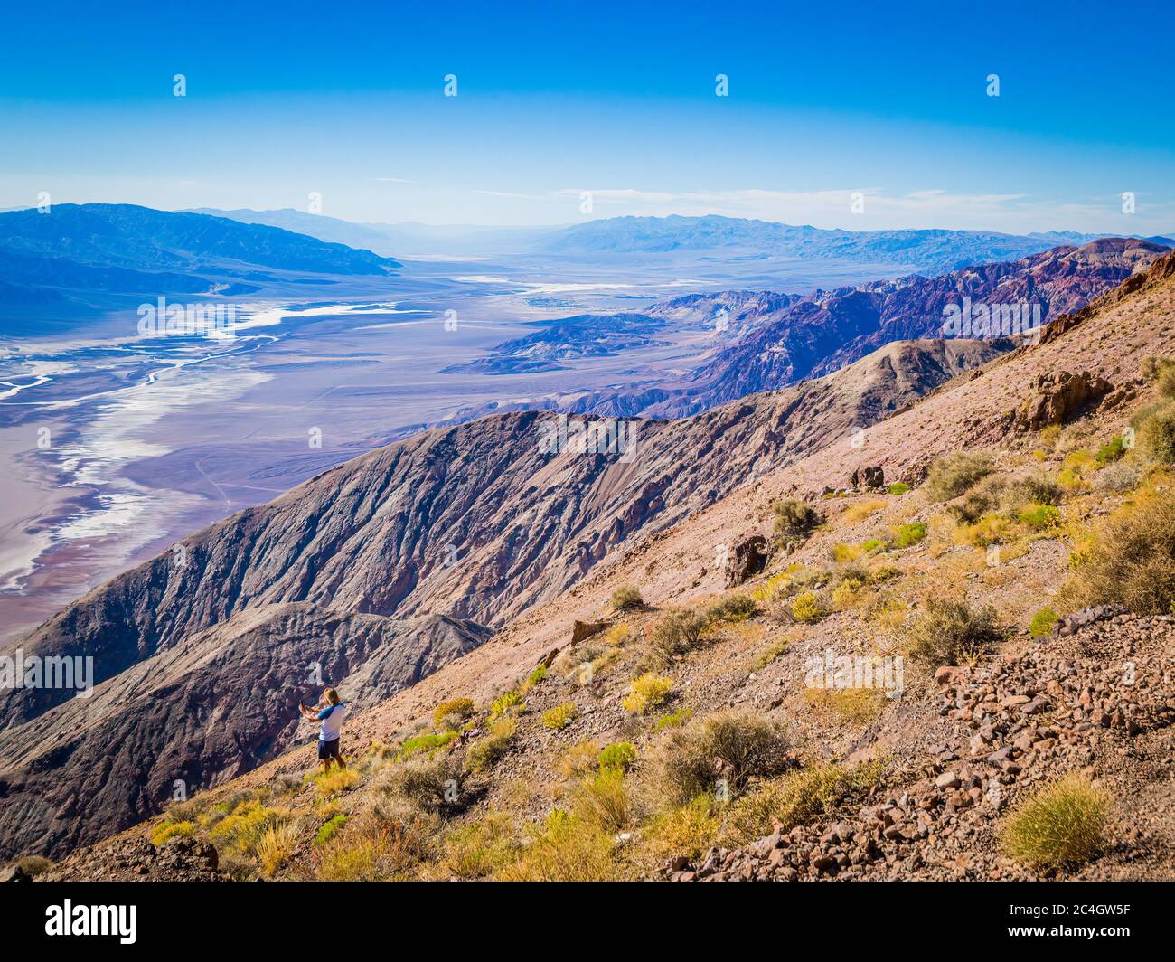 Paesaggio dalla cima del Dante's View nella Death Valley, California, USA Foto Stock