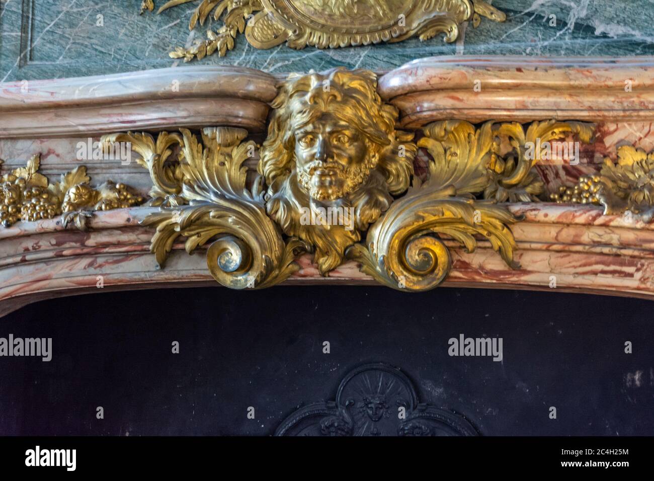 Dettaglio d'oro a Versailles Foto Stock