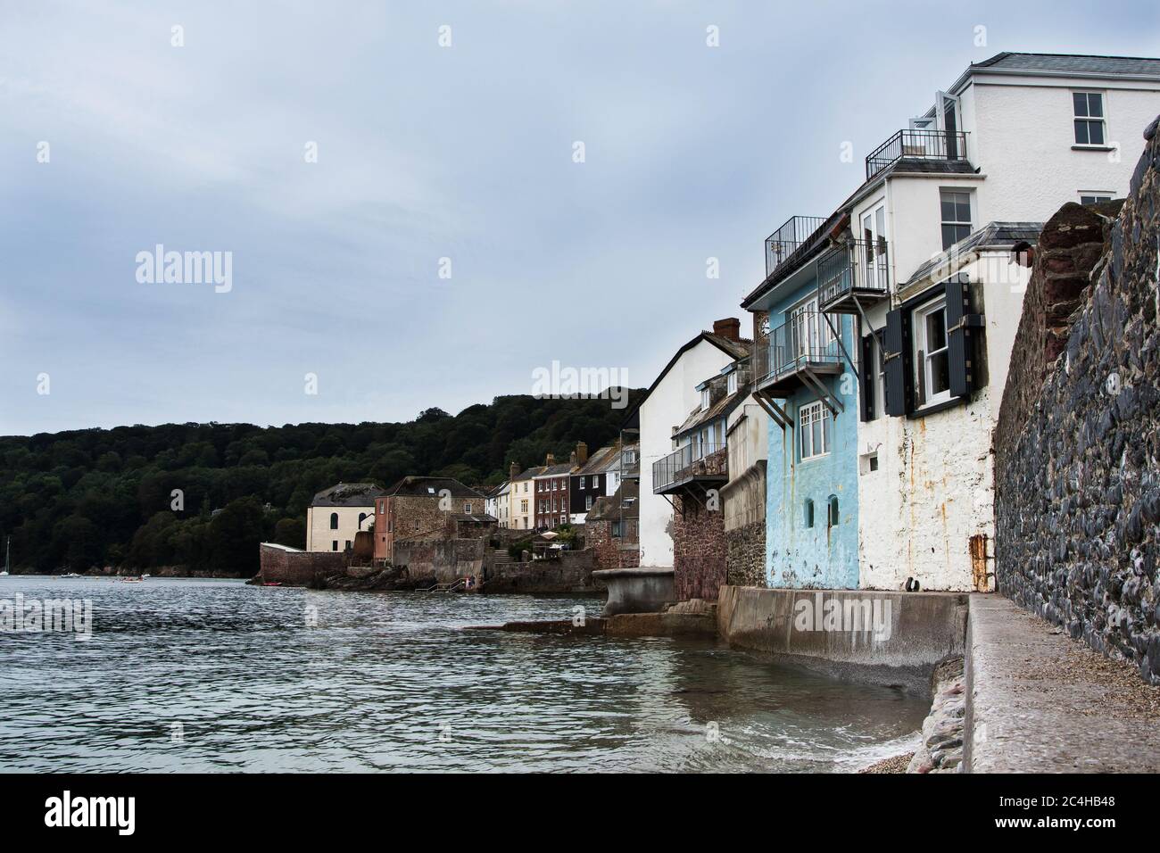 Vista del Kingsand, Torpoint, Inghilterra, Europa Foto Stock