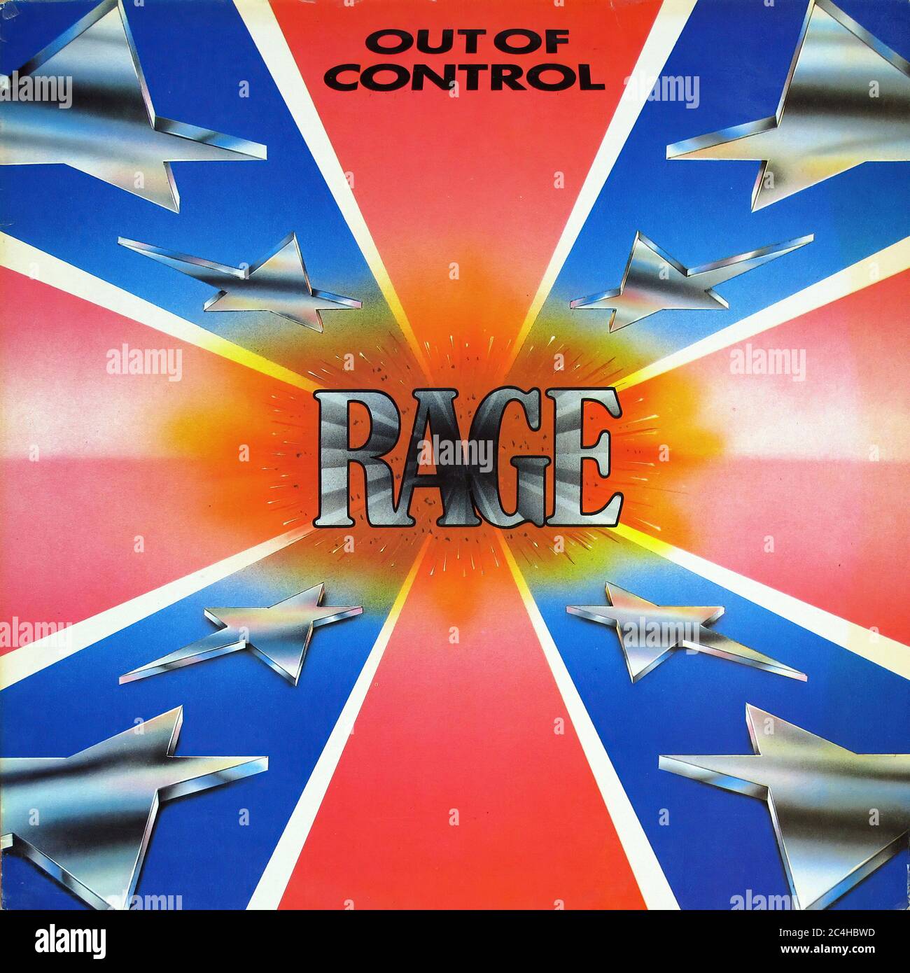Rage out of Control 12" LP Vinyl - copertina vintage Record Foto Stock