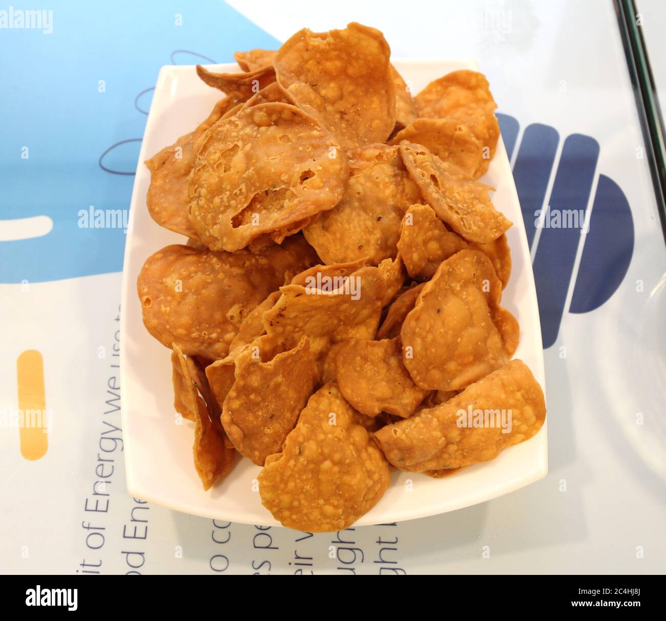 Petri: Fette di pasta fritte croccanti Foto Stock