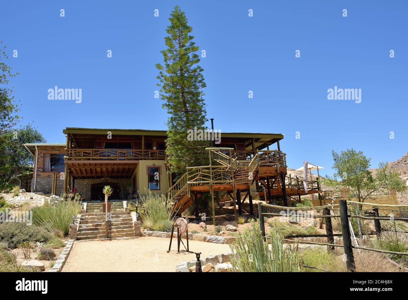 KLEIN AUS, NAMIBIA - 26 GENNAIO 2016: Klein-Aus Vista Lodge è il posto migliore per riposare, per avere attività nel deserto Succulent Karoo e guardare Wild ho Foto Stock