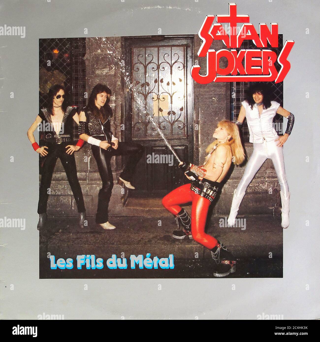 Satan Jokers Les Fils Du Metal 12'' LP Vinyl - copertina vintage Record Foto Stock