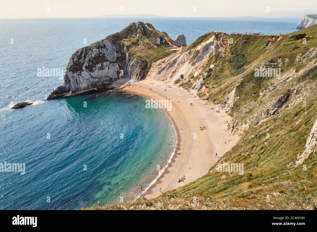 Man o'War Beach, una baia di mare vicino a (Est) Durble Door, Dorset Foto Stock