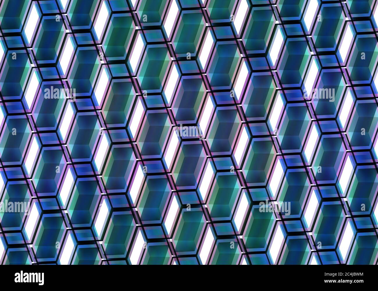 Esagono astratto. Struttura moderna ed elegante. illustrazione 3d Foto Stock