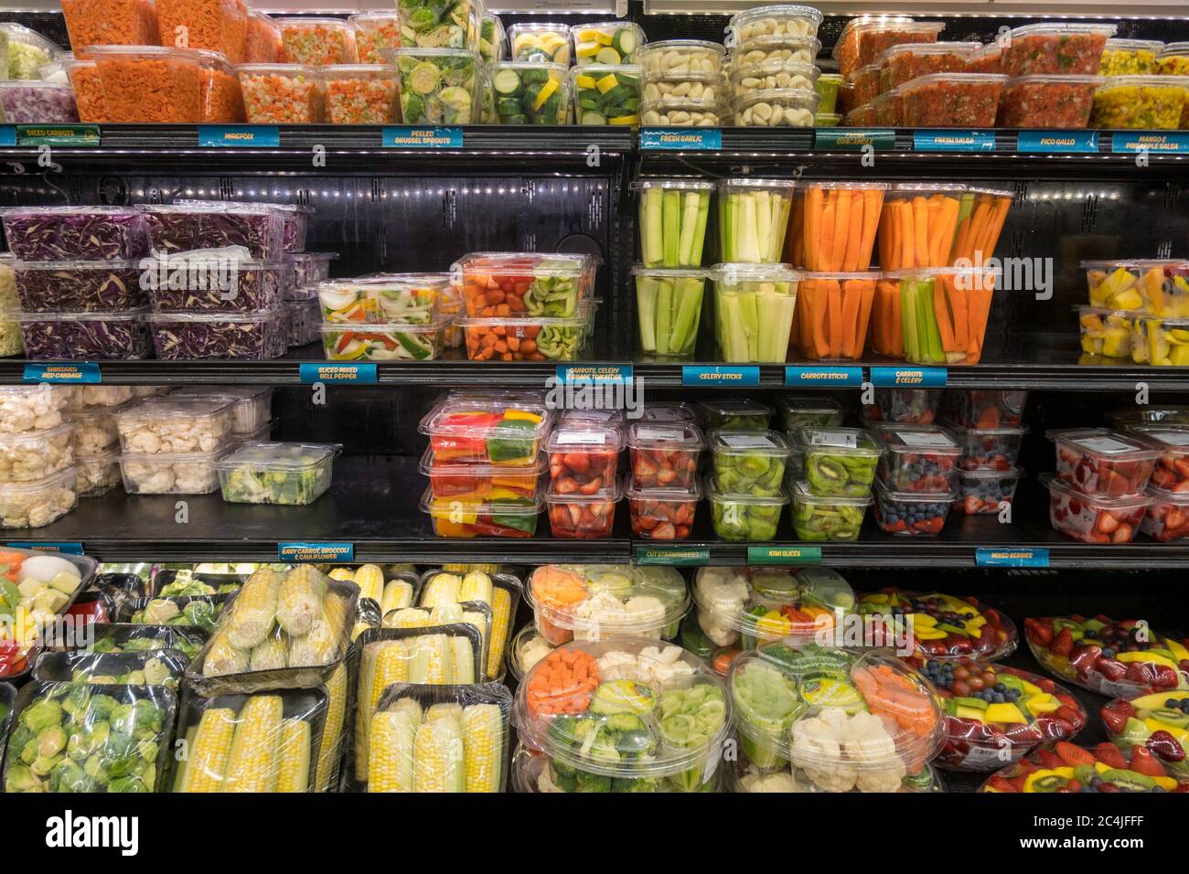 Produzione Sezione, Fairway Super Market, New York City, Stati Uniti Foto Stock