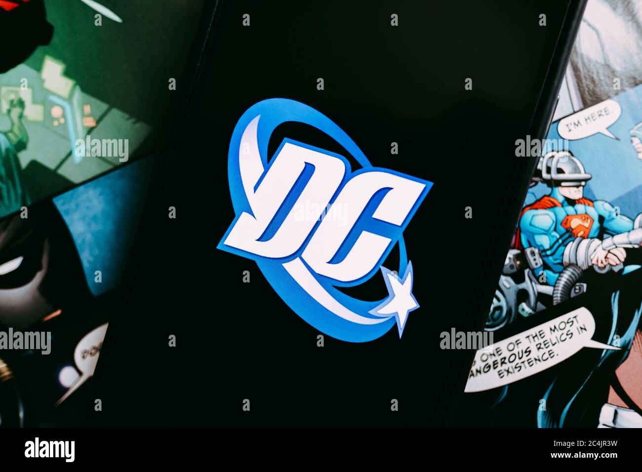 La DC Comics logo. Foto Stock
