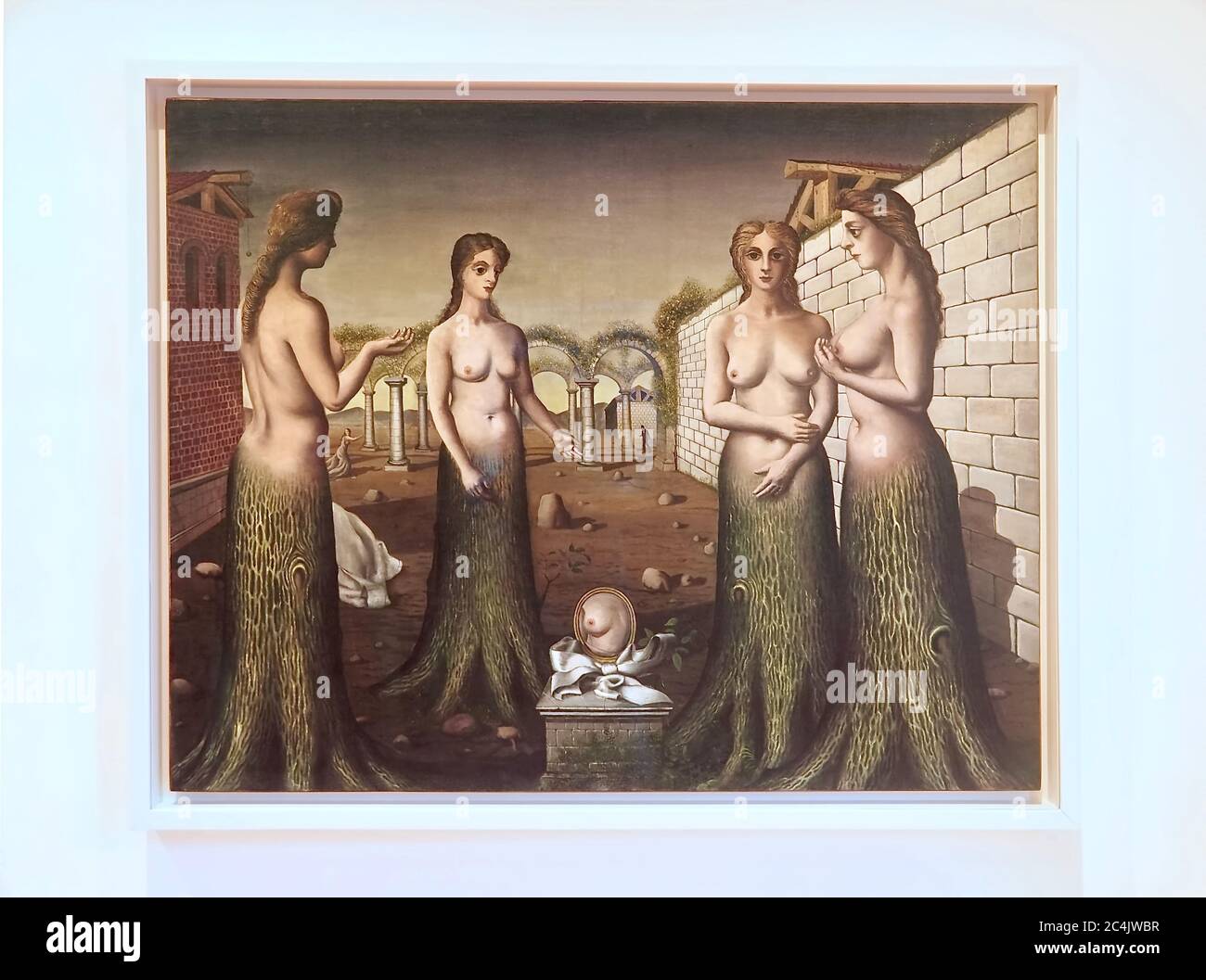 L'arte di Paul Delvaux ha nominato la pausa della giornata nel museo peggy Guggenheim di Venezia Foto Stock