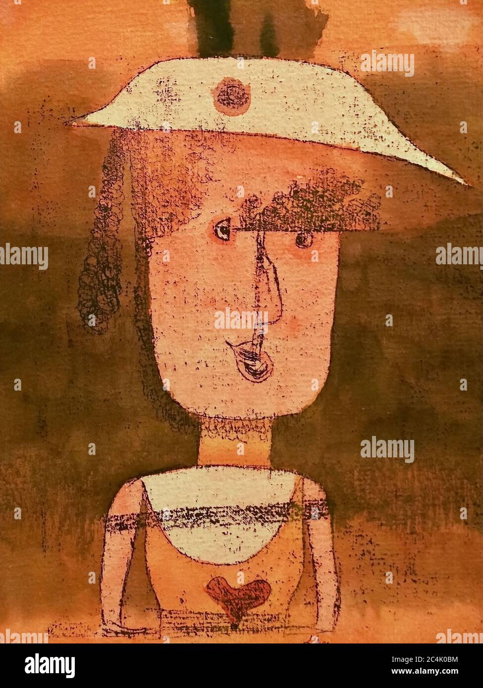 L'arte di Paul Klee ha nominato Ritratto di Frau P. nel Sud visto nel museo peggy Guggenheim di Venezia Foto Stock