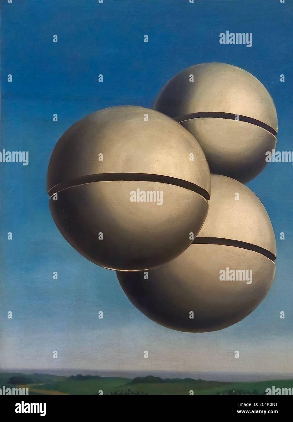 Arte di René Magritte chiamata voce dello spazio visto nel museo peggy Guggenheim di Venezia Foto Stock